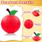 15Pcs Apple Paper Lantern Classroom Decor – Back to School Hanging Decorations | Red Apple Fruit Theme Party Supplies for First Day of School, Teacher Appreciation & Classroom Decor